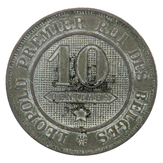 Belgium 1861 5 Centimes Almost Uncirculated (AU-50)