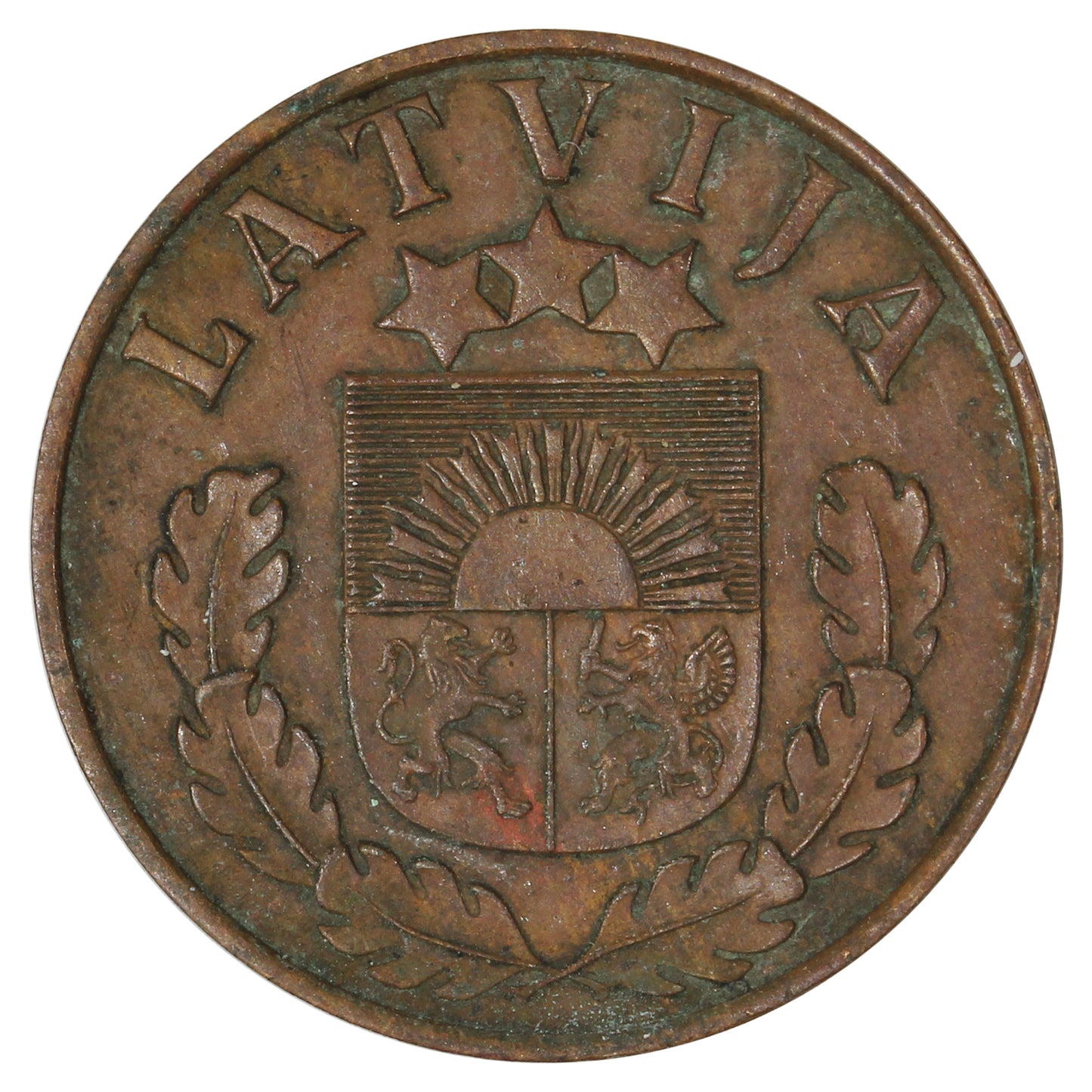 Latvia 1939 2 Santimi Extra Fine (EF40)
