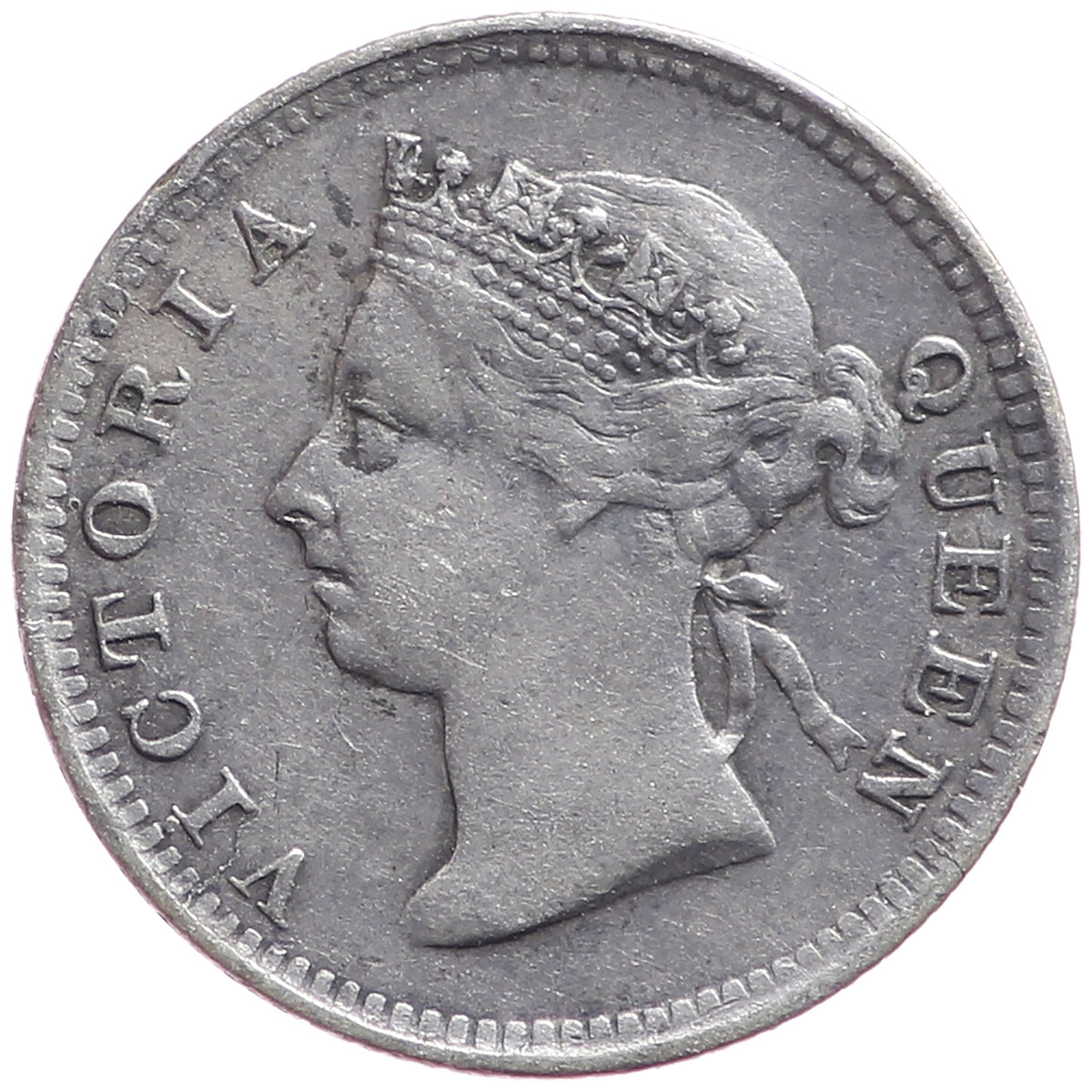 Straits Settlements 1893 5 Cents Very Fine (VF20)