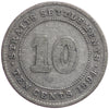 Straits Settlements 1894 10 Cents Fine (F-12)