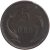 Denmark 1884CS 5 Ore Very Fine (VF20)