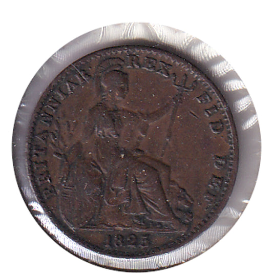 Great Britain 1825 Farthing VF-EF (VF30) $