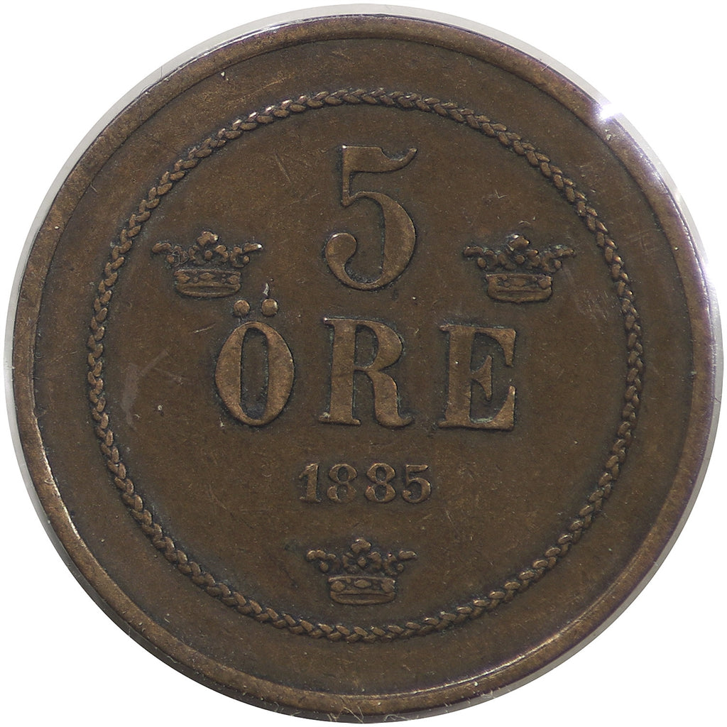 Sweden 1885 5 Ore VF-EF (VF30)