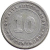 Straits Settlements 1890H 10 Cents Very Fine (VF20)