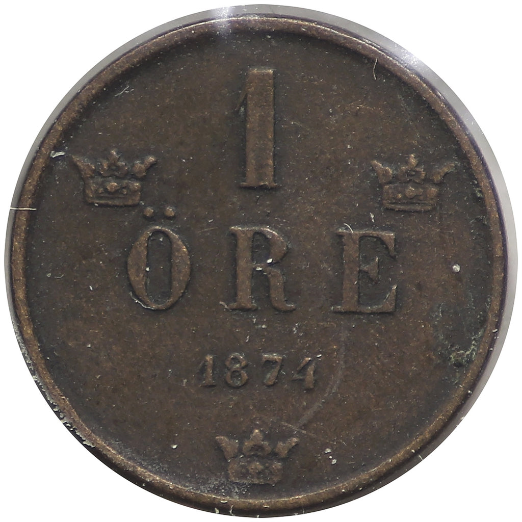 Sweden 1874 Ore Extra Fine (EF40)