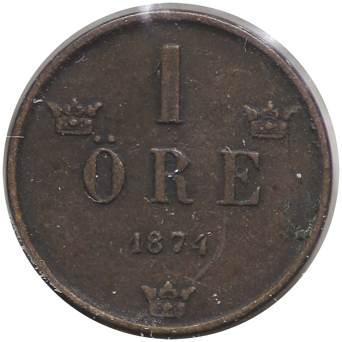 Sweden 1874 Ore Extra Fine (EF40)