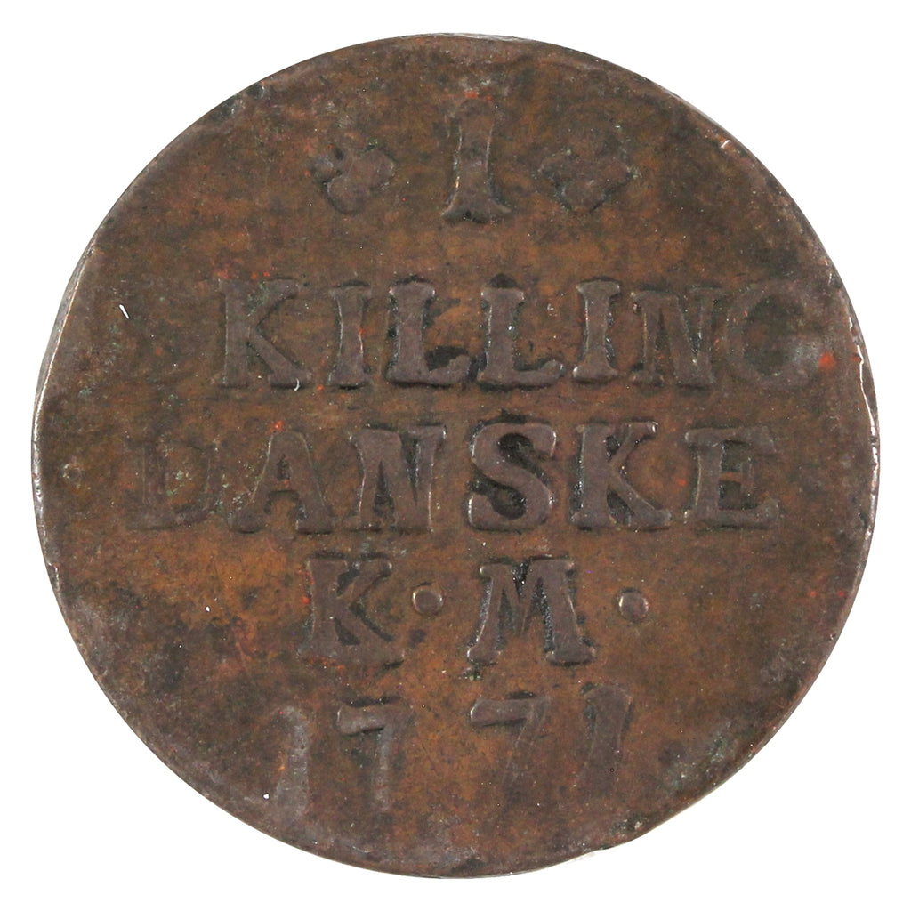 Denmark 1771 Skilling Fine (F12)