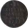 Denmark 1771 Skilling F-VF (F15)