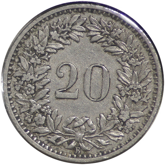 Switzerland 1883B 20 Rappen Extra Fine (EF40)