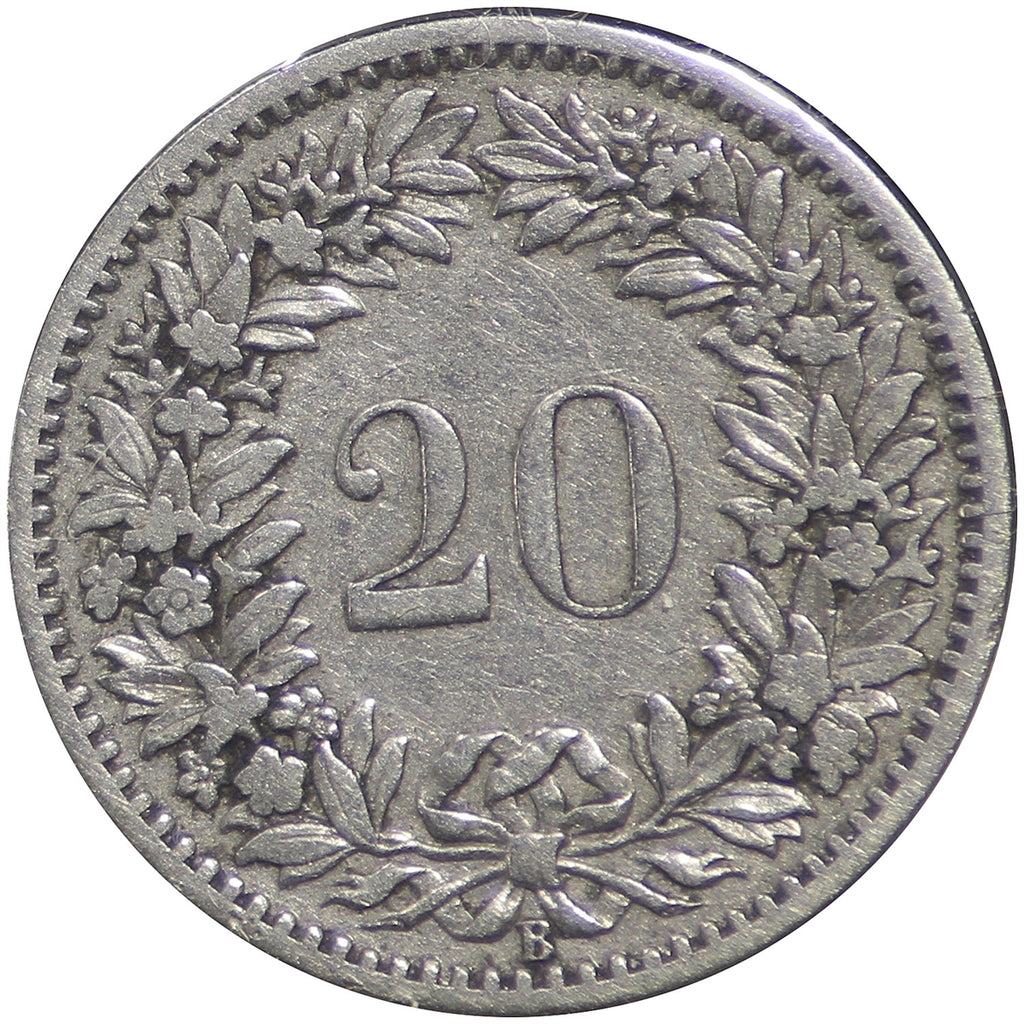Switzerland 1883B 20 Rappen VF-EF (VF30)