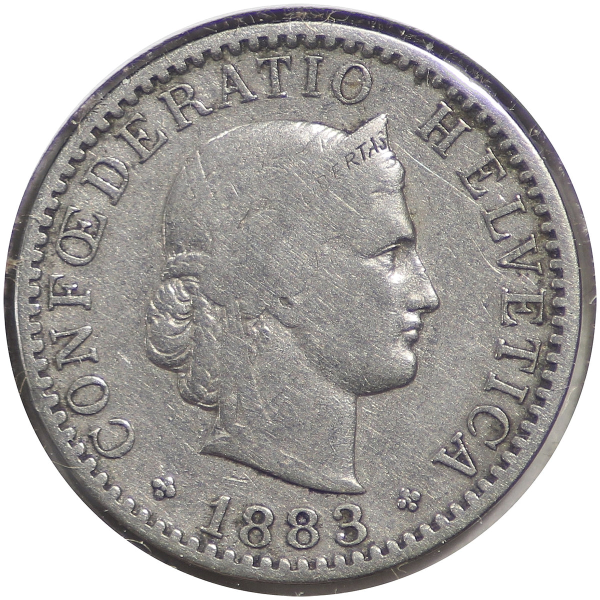 Switzerland 1883B 20 Rappen VF-EF (VF30)