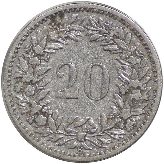 Switzerland 1884B 20 Rappen VF-EF (VF30)