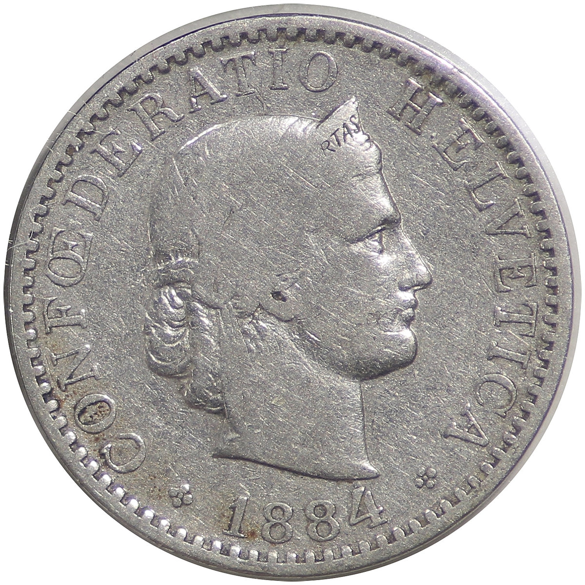 Switzerland 1884B 20 Rappen VF-EF (VF30)