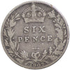 Great Britain 1907 6 Pence Fine (F12)