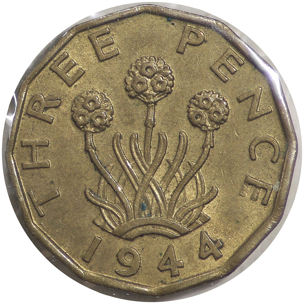 Great Britain 1944 12-Sided 3 Pence Uncirculated (MS60)