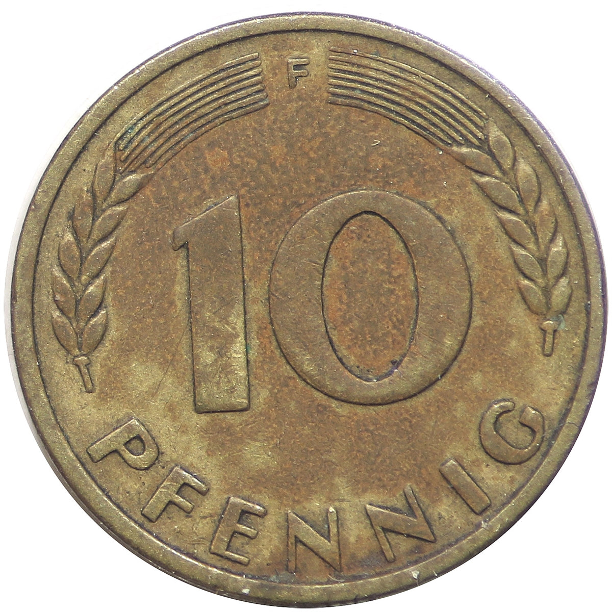 Germany 1949F 10 Pfennig Extra Fine (EF40)