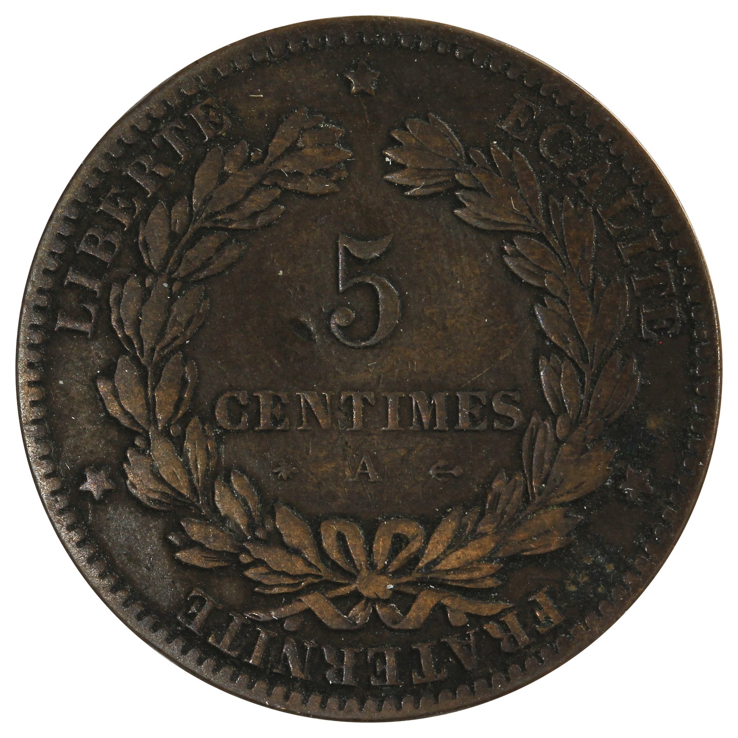 France 1875A 5 Centimes Very Fine (VF20)