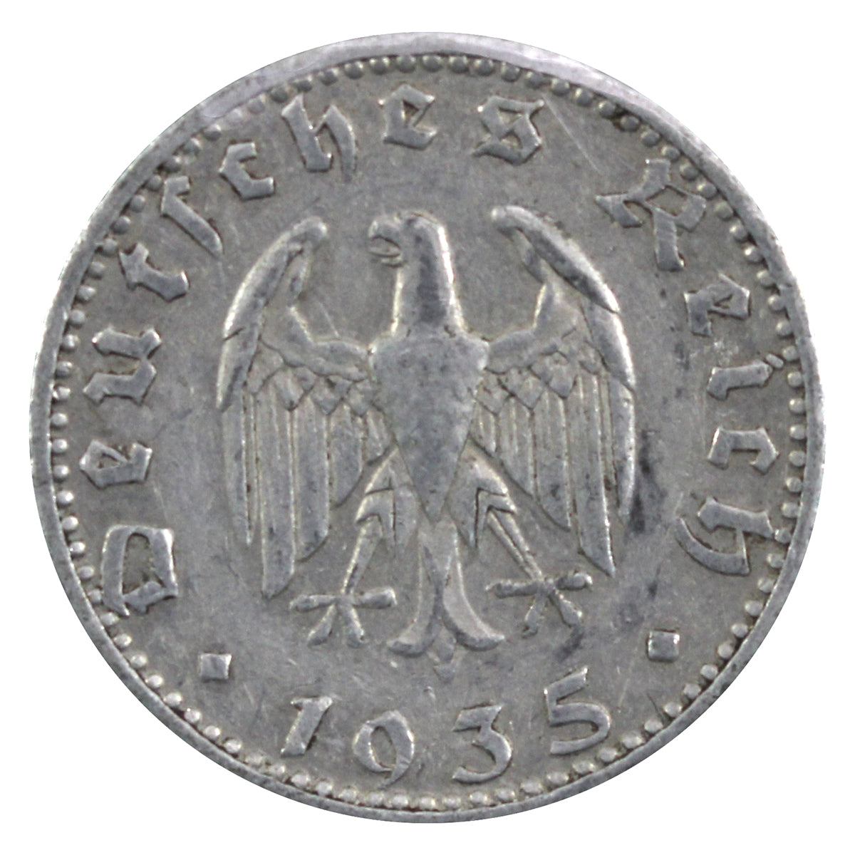 German Third Reich 1935J 50 Pfennig VF-EF (VF30)