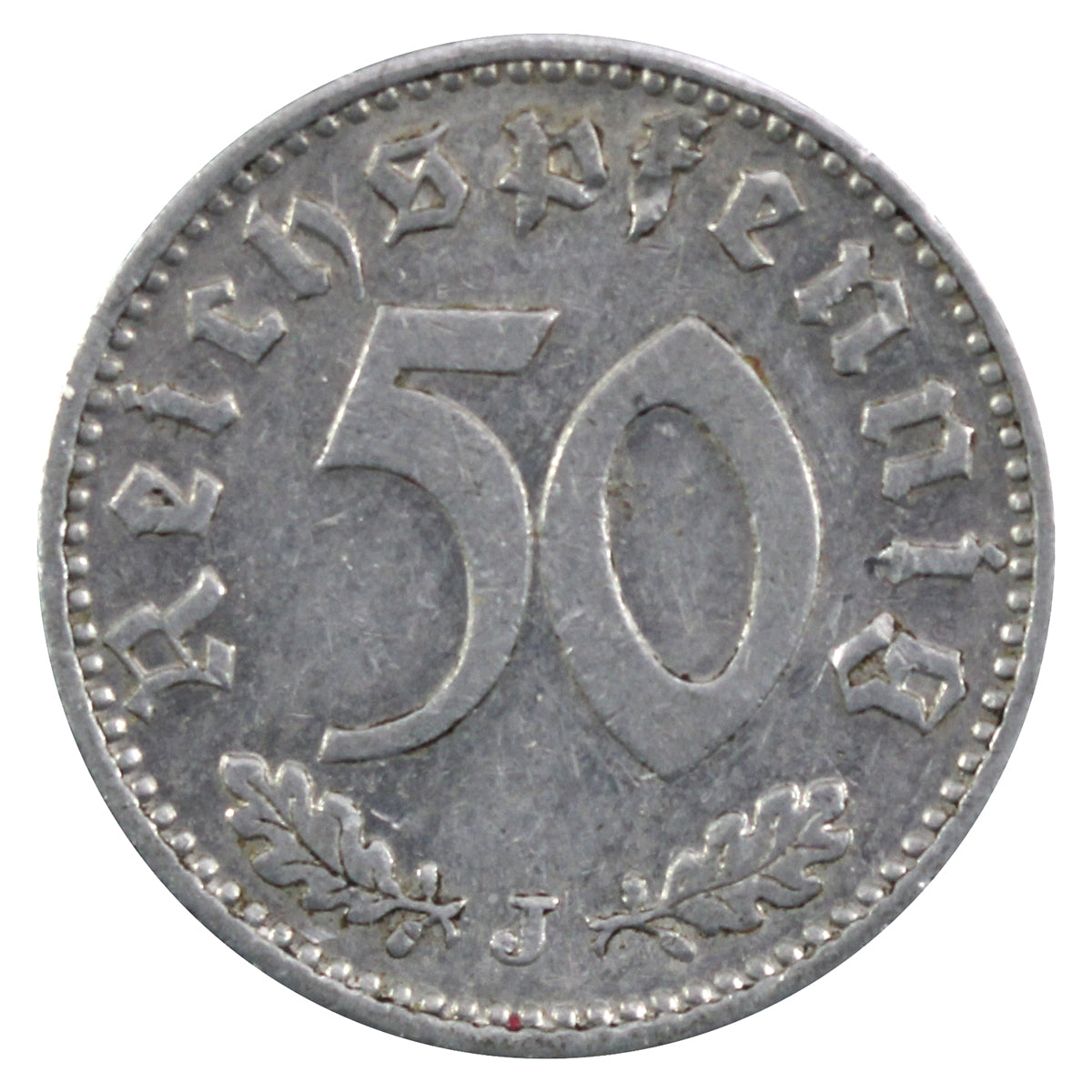 German Third Reich 1935J 50 Pfennig Extra Fine (EF40)