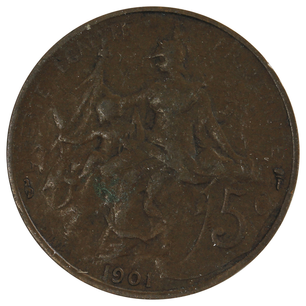 France 1901 5 Centimes VF-EF (VF30)