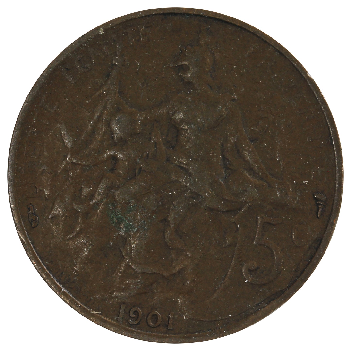 France 1901 5 Centimes VF-EF (VF30)