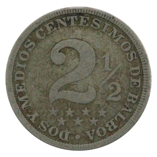 Panama 1907 2 1/2 Centesimos Very Fine (VF-20)
