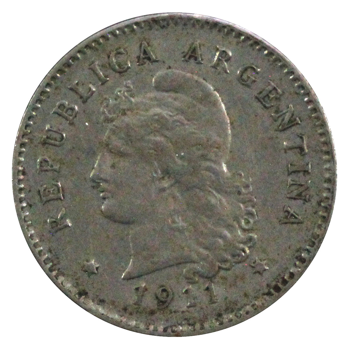 Argentina 1911 10 Centavos Extra Fine (EF-40)