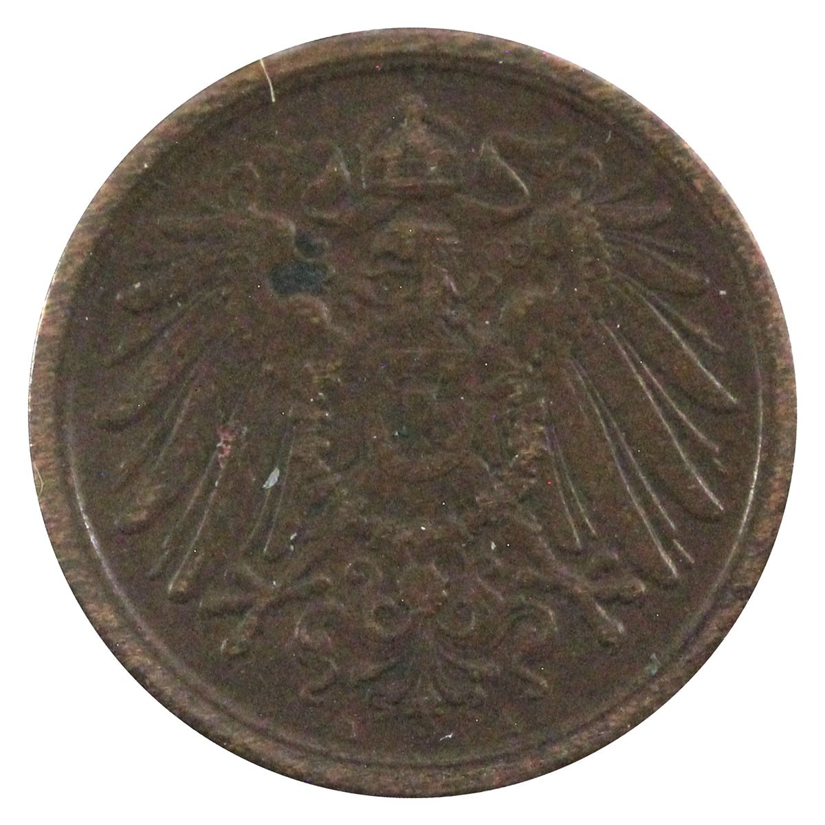 German Empire 1913A 2 Pfennig Almost Uncirculated (AU50)