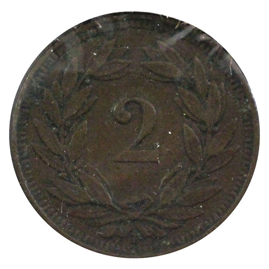 Switzerland 1914B 2 Rappen Extra Fine (EF40)