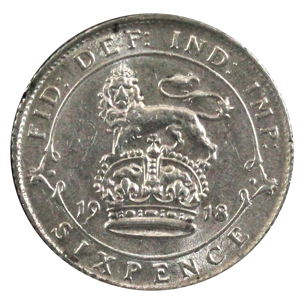 Great Britain 1918 6 Pence AU-UNC (AU55) $