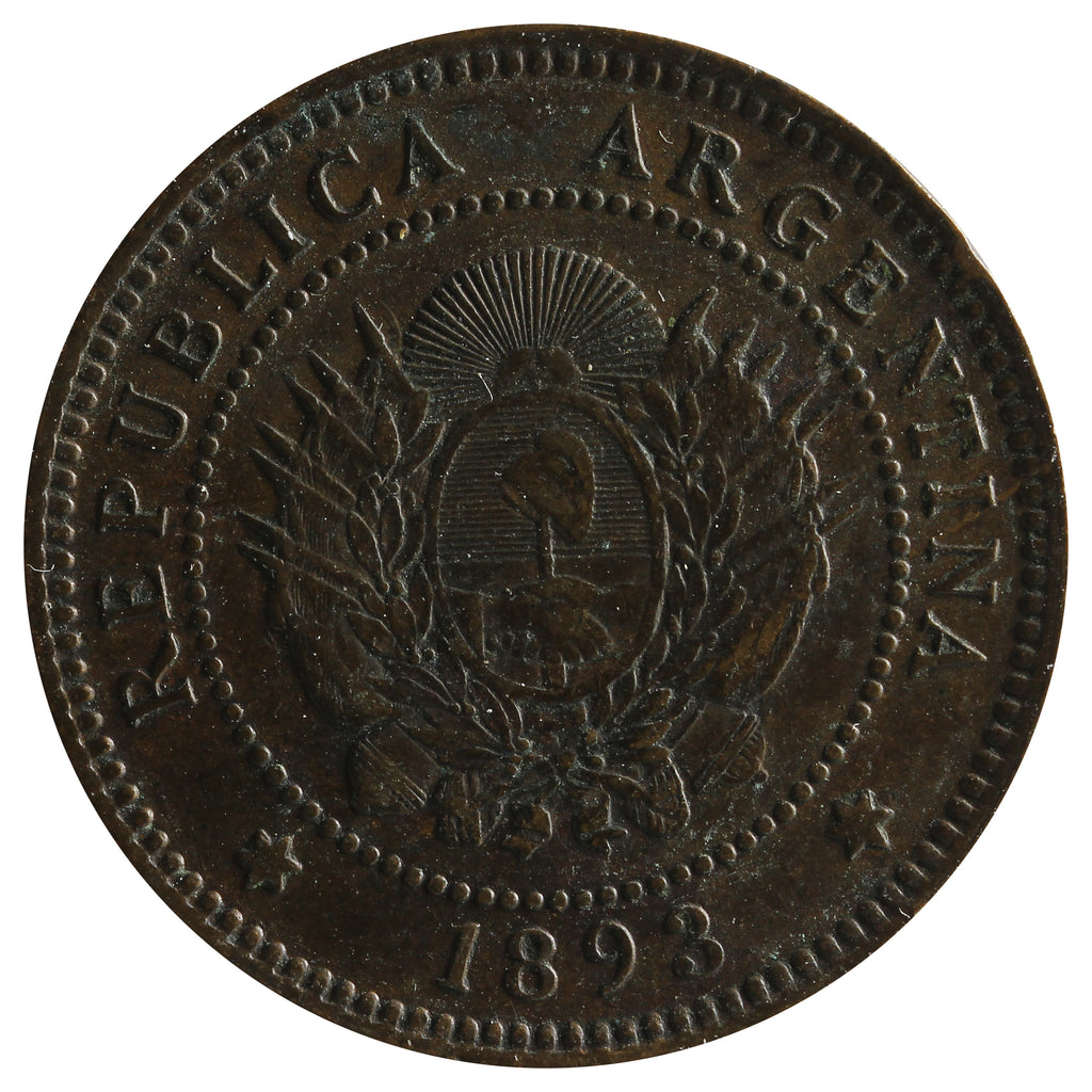 Argentina 1893 Centavo Extra Fine (EF-40)