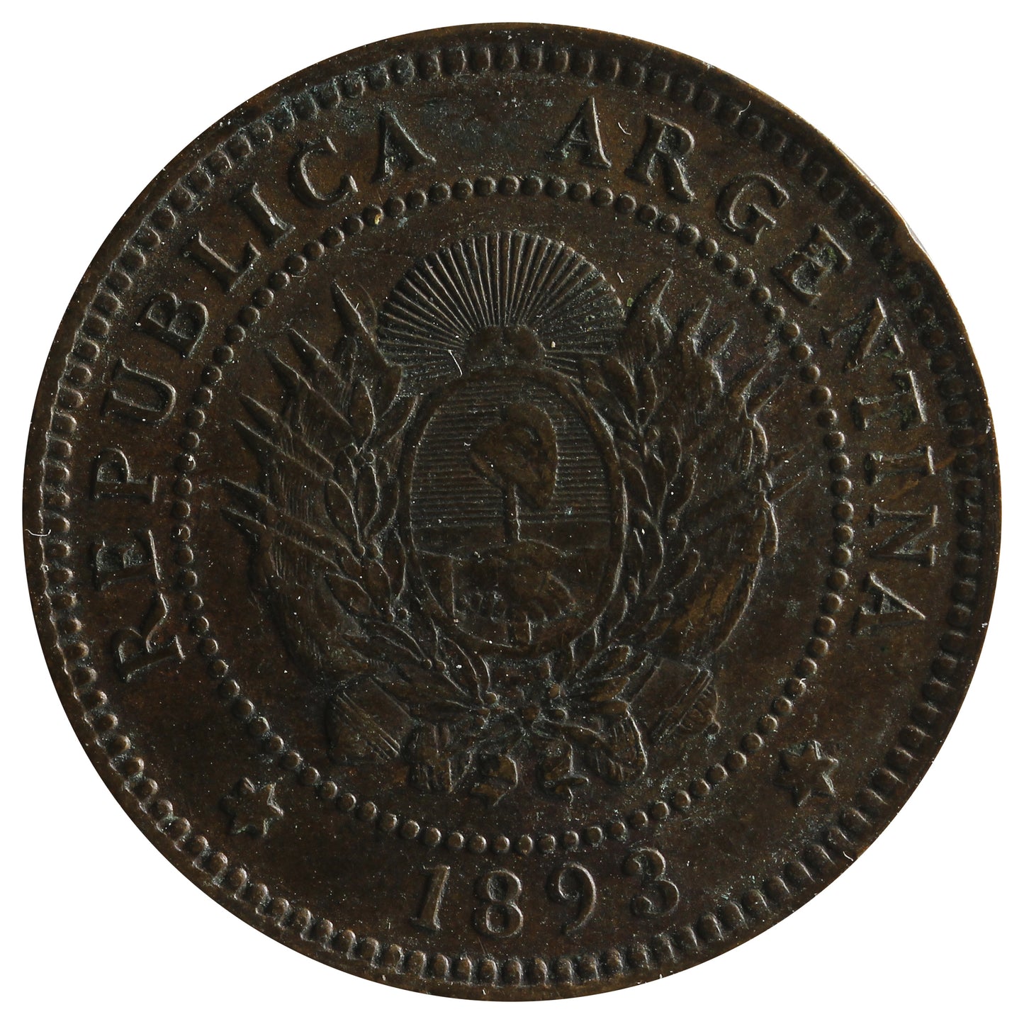 Argentina 1893 Centavo Extra Fine (EF-40)
