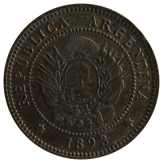 Argentina 1893 Centavo Extra Fine (EF-40)