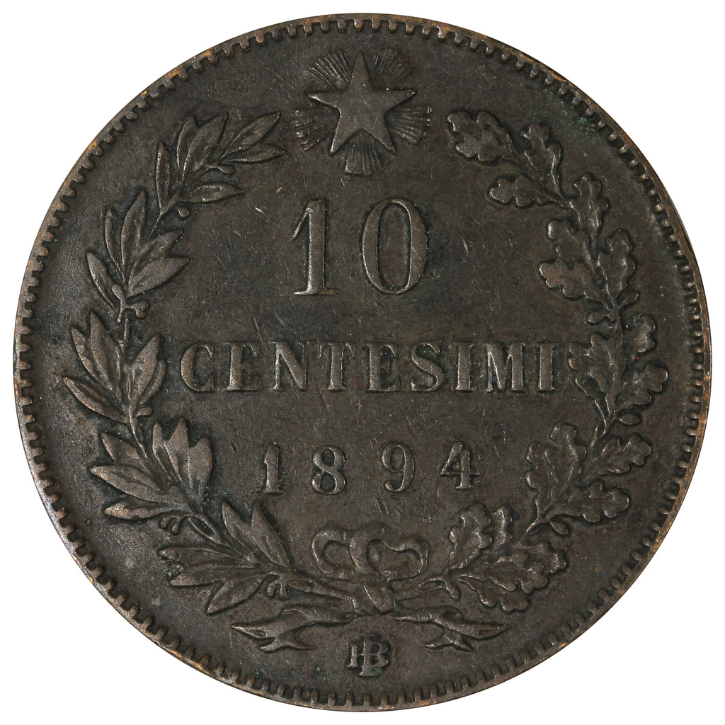 Italy 1894BI 20 Centesimi Extra Fine (EF40)