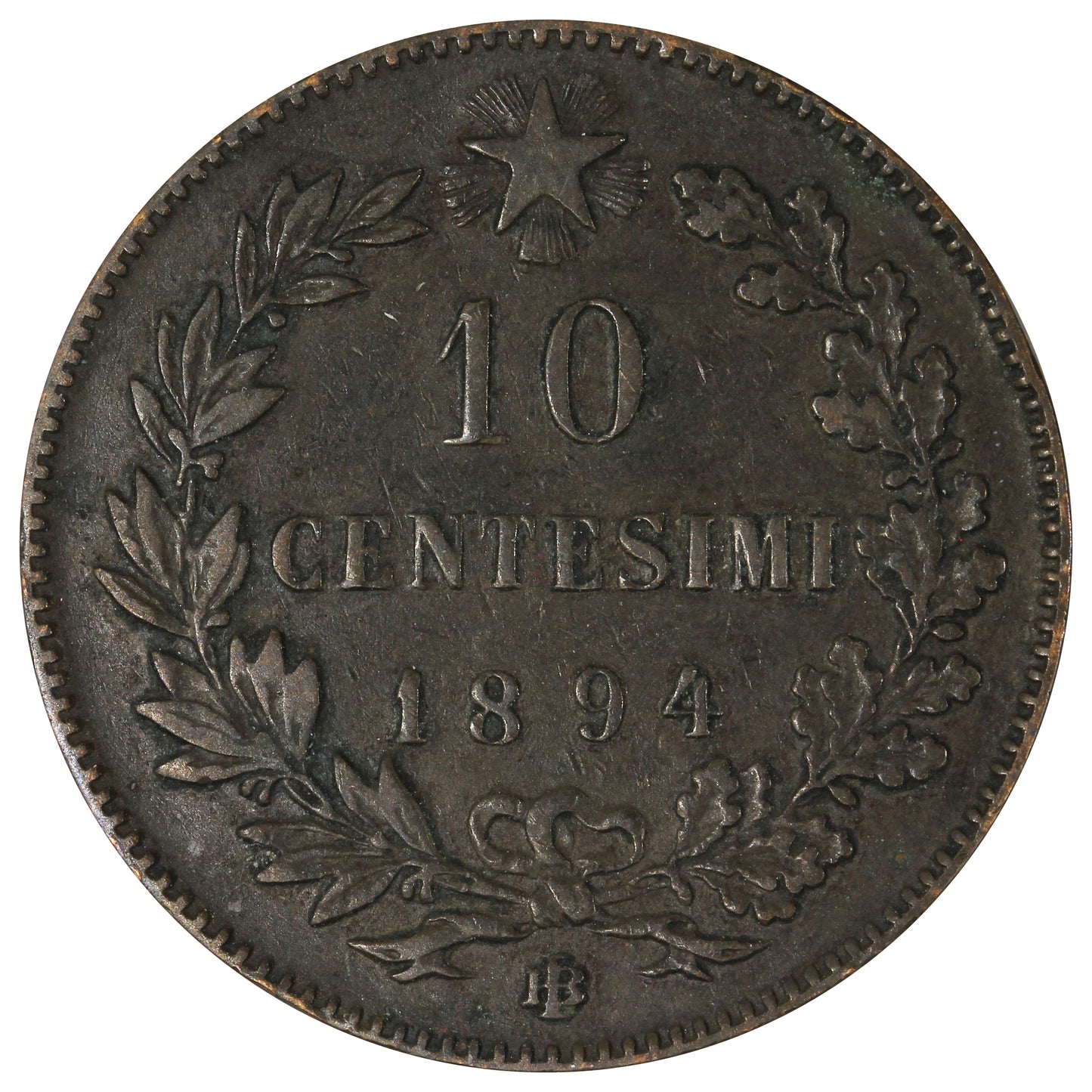 Italy 1894BI 20 Centesimi Extra Fine (EF40)