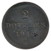 Guernsey 1918H 2 Doubles Almost Uncirculated (AU50)