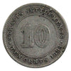 Straits Settlements 1894 10 Cents Very Fine (VF20)