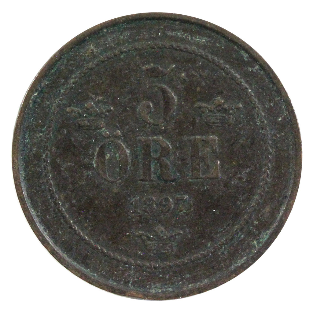 Sweden 1897 5 Ore Extra Fine (EF40)