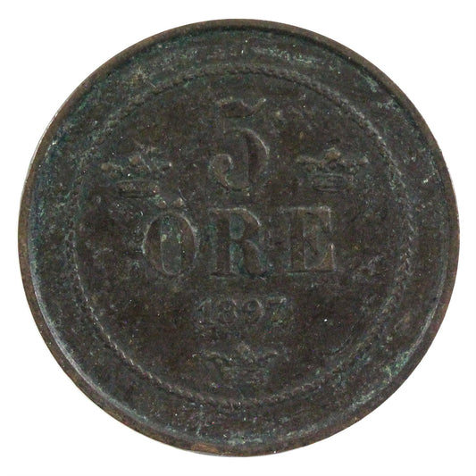 Sweden 1897 5 Ore Extra Fine (EF40)