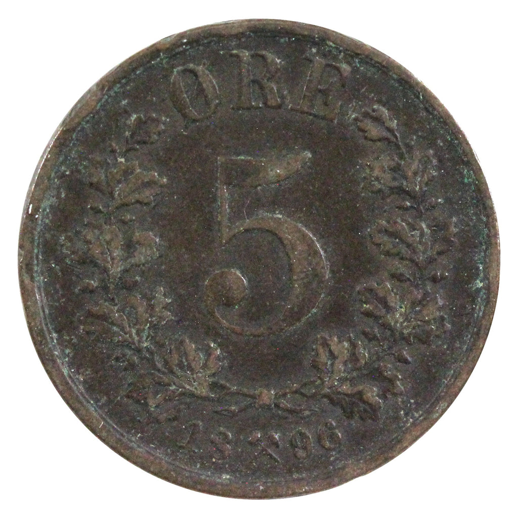 Norway 1896 5 Ore Extra Fine (EF-40)