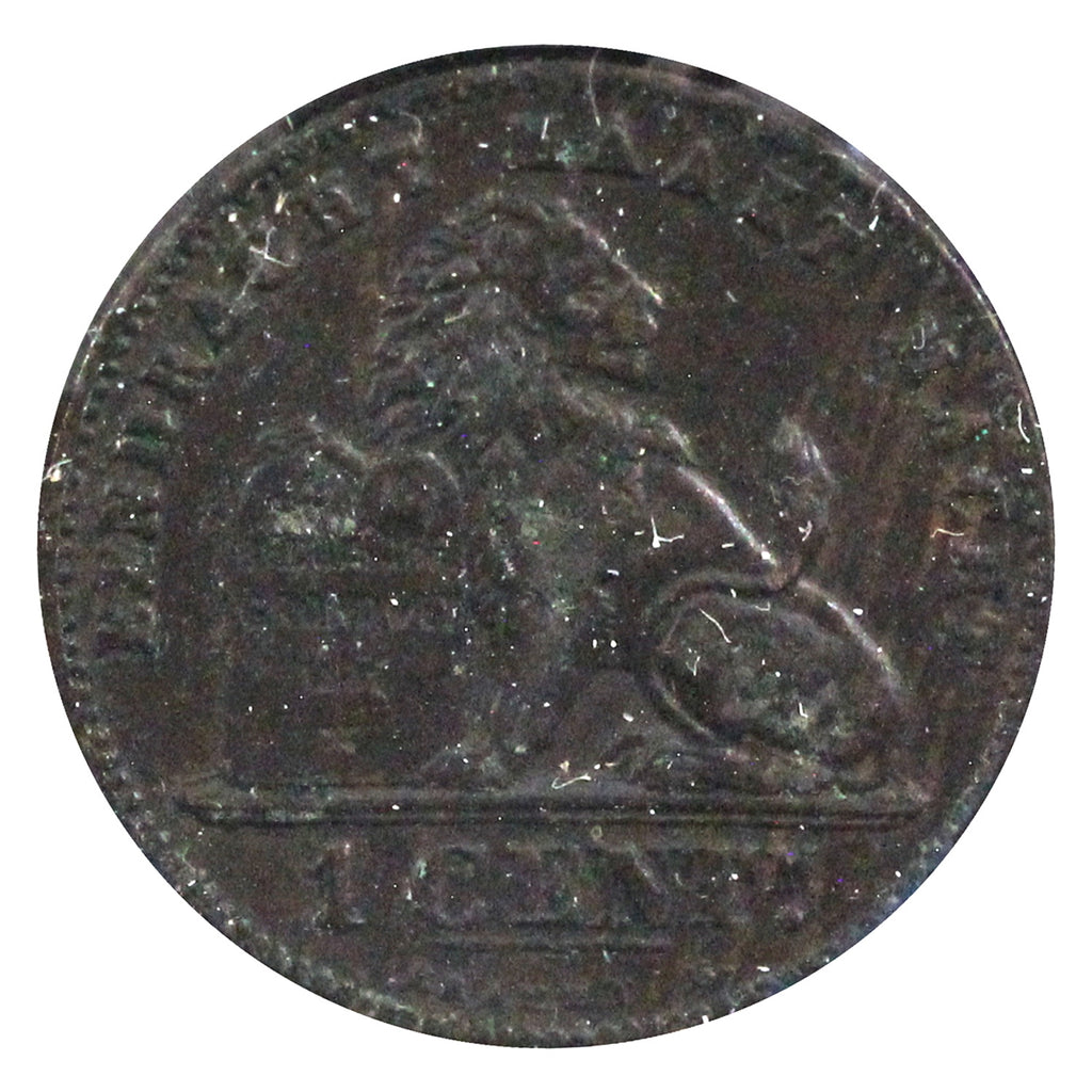 Belgium 1899 Centime Almost Uncirculated (AU50)