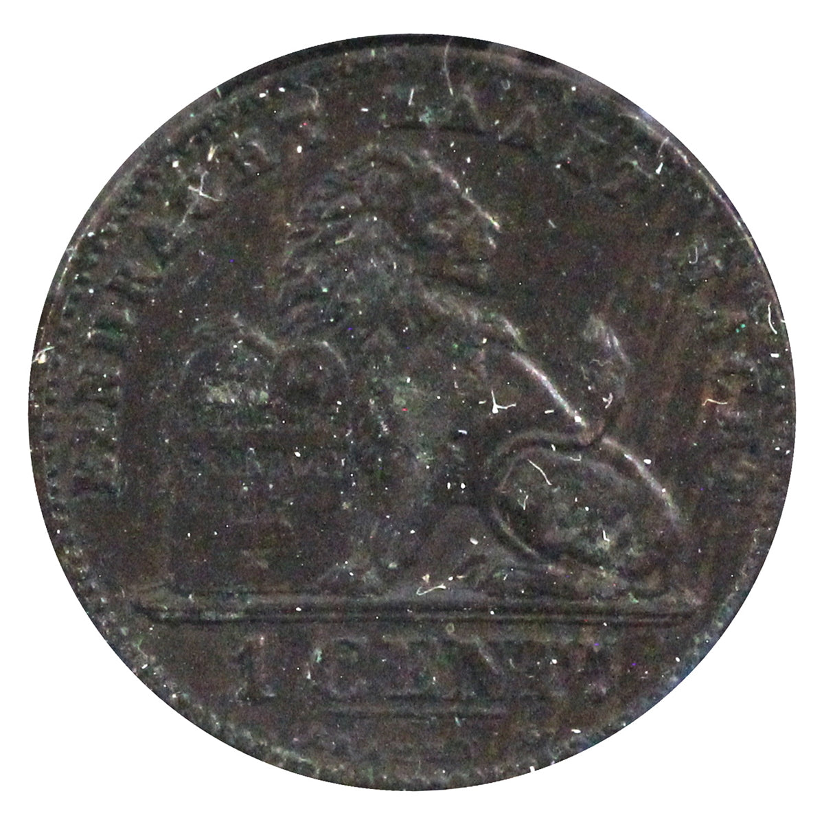 Belgium 1899 Centime Almost Uncirculated (AU50)