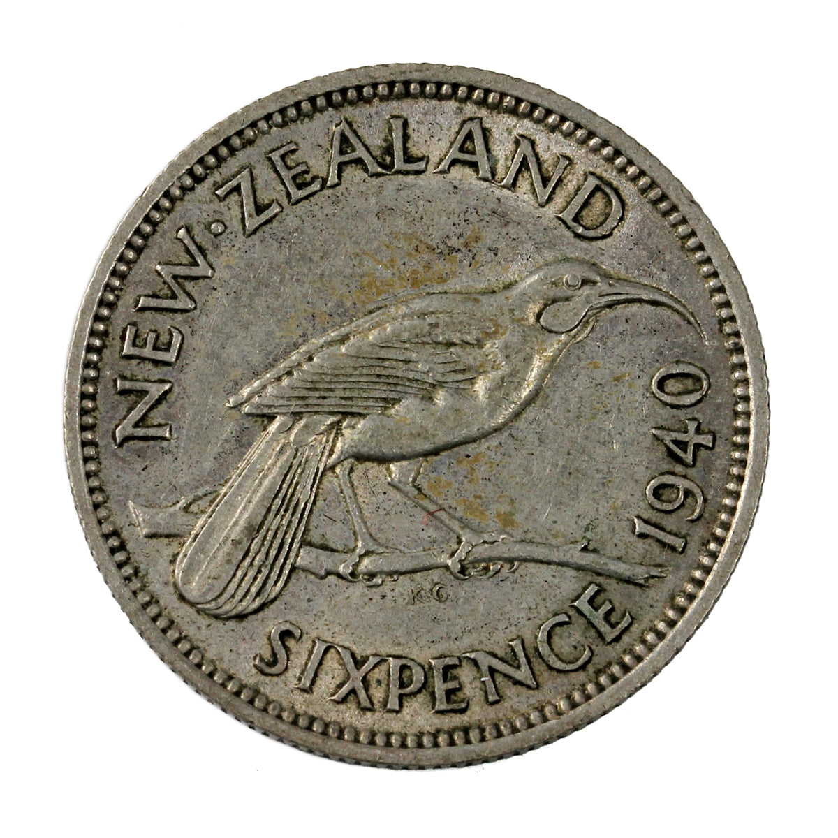 New Zealand 1940 6 Pence Extra Fine (EF40)