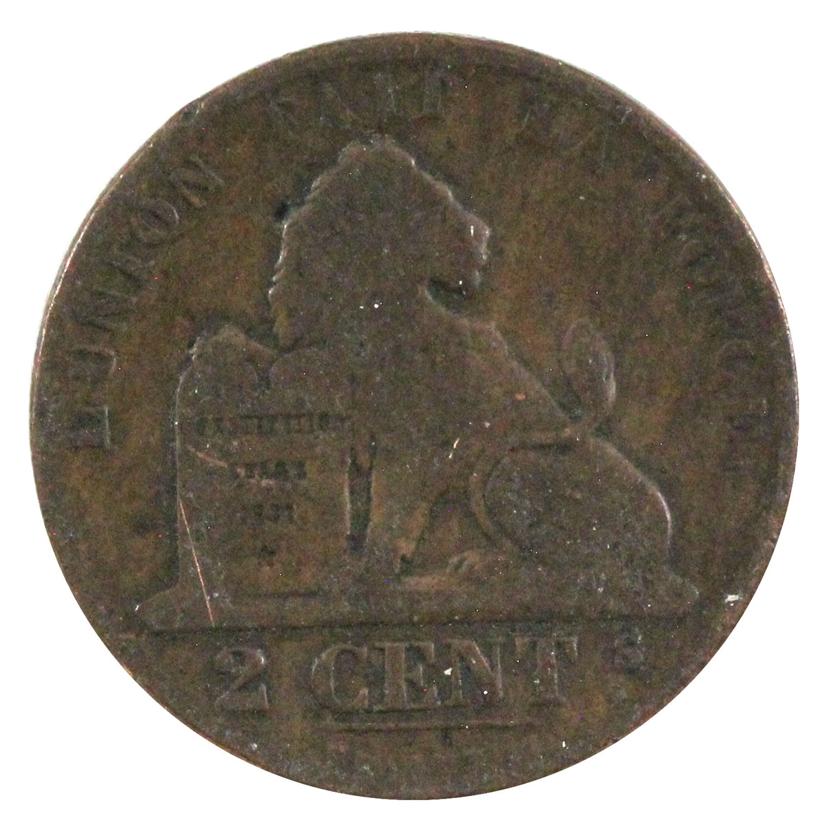 Belgium 1864 2 Centimes Very Fine (VF20)