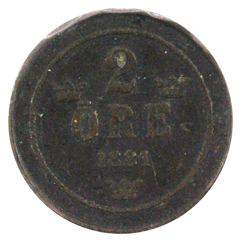 Sweden 1881 2 Ore VF-EF (VF30)
