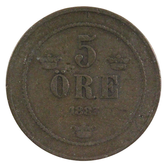 Sweden 1883 5 Ore Very Fine (VF20)