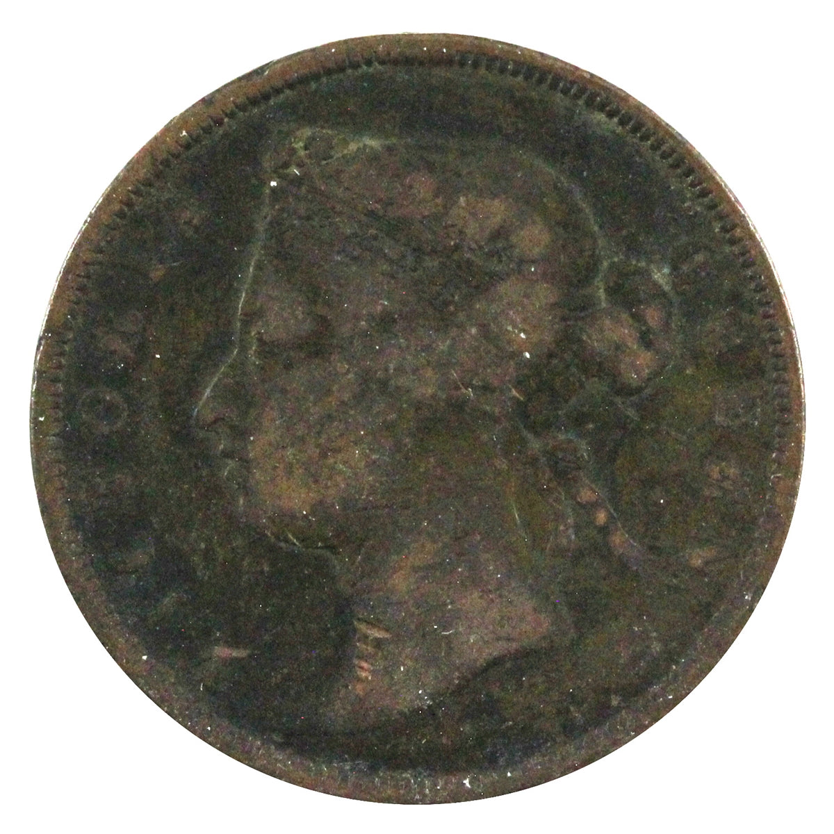 Straits Settlements 1874 Cent F-VF (F15)