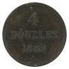 Guernsey 1889H 4 Doubles Almost Uncirculated (AU50)