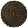 Sweden 1905 2 Ore Extra Fine (EF40)