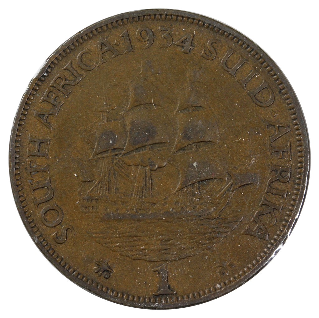 South Africa 1934 Penny VF-EF (VF30)